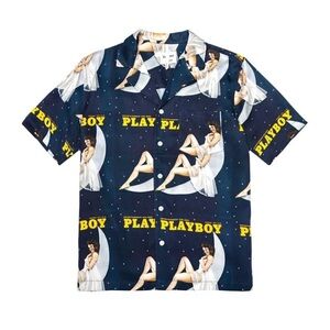 NWT Playboy Soulland December 1973 Playboy Camp Shirt Shirt